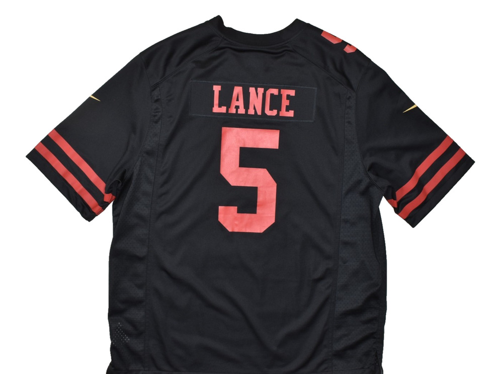 Nike NFL San Francisco 49ers Trey Lance 5 Alternate Black Jersey Men XXL